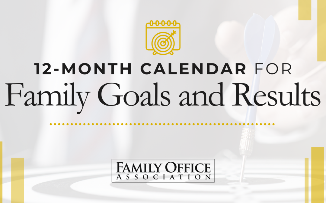 12-Month Calendar for Family Goals and Results
